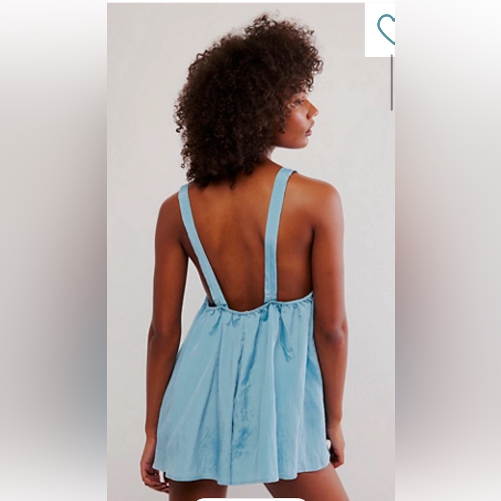 Free People Intimately Forever Young Romper in Milky Blue Size XS RT $78 NWOT - Picture 3 of 6